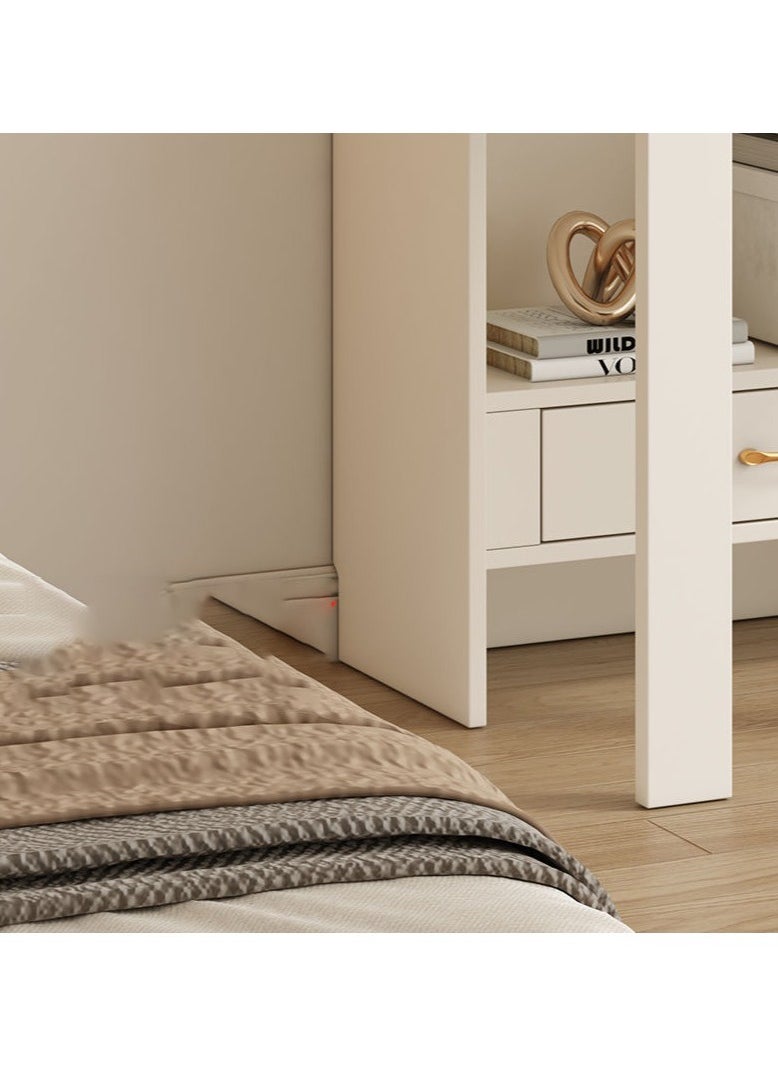 Generic - Folding Bookcase Computer Desk Integrated Small Apartment Household Bedroom Study Table Bookshelf Combination Solid Wood Computer Desk - Image 1
