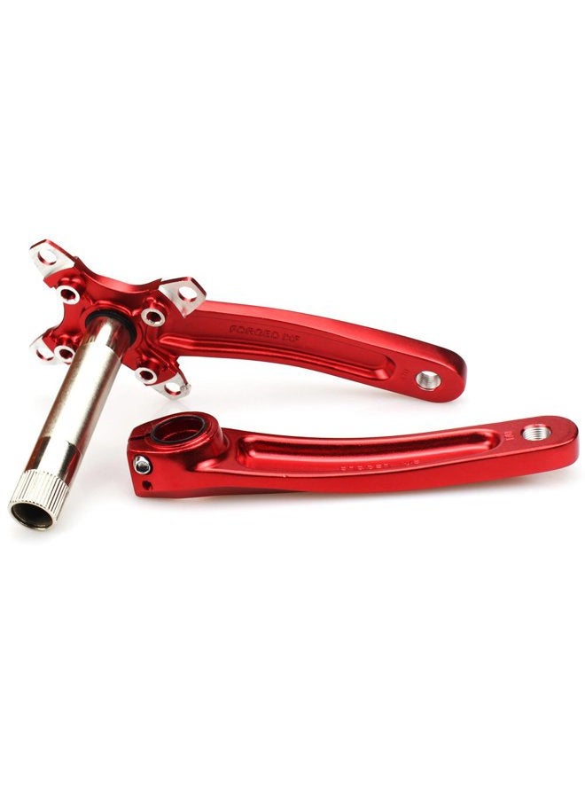 CYSKY Bike Crank Arm Set Mountain Bike Crank Arm Set 170mm 104 BCD with Bottom Bracket Kit and Chainring Bolts for MTB BMX Road Bicyle (Red) - Image 5