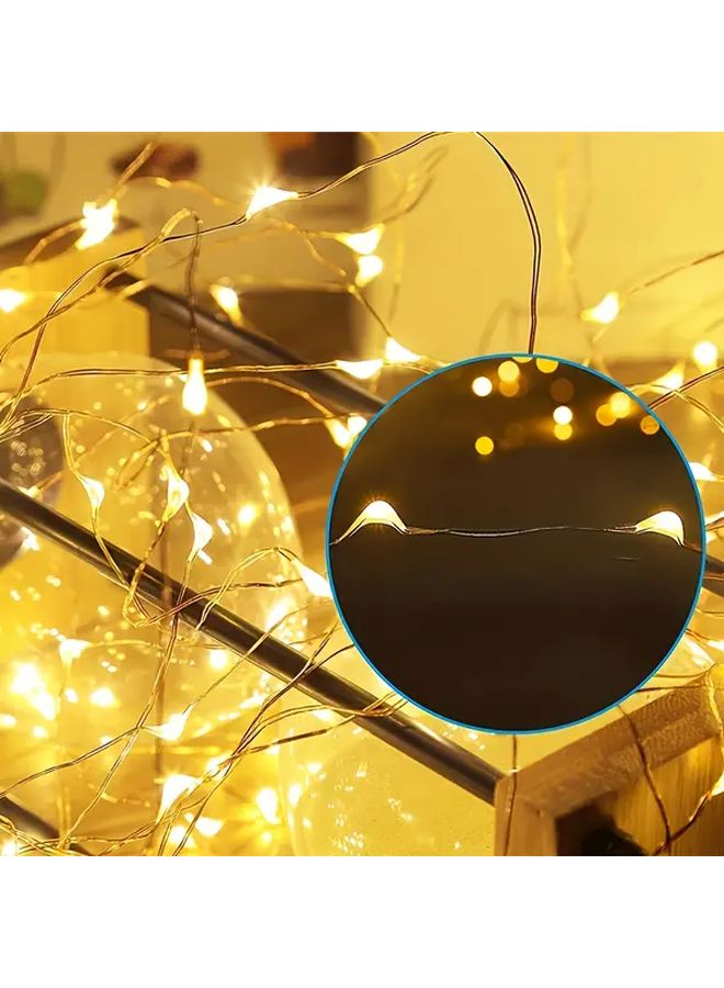 Solar String Lights 300 LEDs Warm White 8 Modes Outdoor Garden Party Decor - Image 5