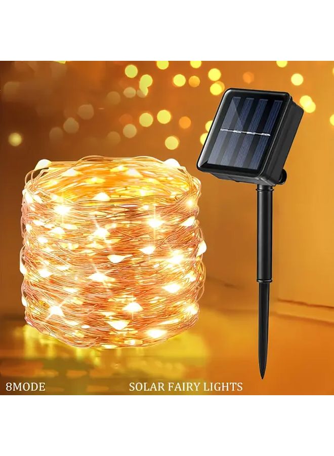 Solar String Lights 300 LEDs Warm White 8 Modes Outdoor Garden Party Decor - Image 3