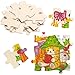 Seenelling 50 Pcs 4x5 Inch Large Blank Wooden Puzzle Pieces for Crafts DIY Make Your Own Puzzle to Draw on Unfinished Large Jigsaw Valentines Day DIY Arts and Crafts Projects and Gift - Image 2