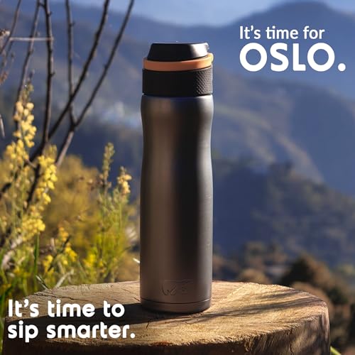 Headway by rabitat Oslo Thermos Water Bottle with Infuser Stellar Grey 750 ml | 2 Years Brand Warranty | Triple Layer Vacuum Insulated Flask | Hot and Cold Steel Water Bottle | ISI Certified - Image 2