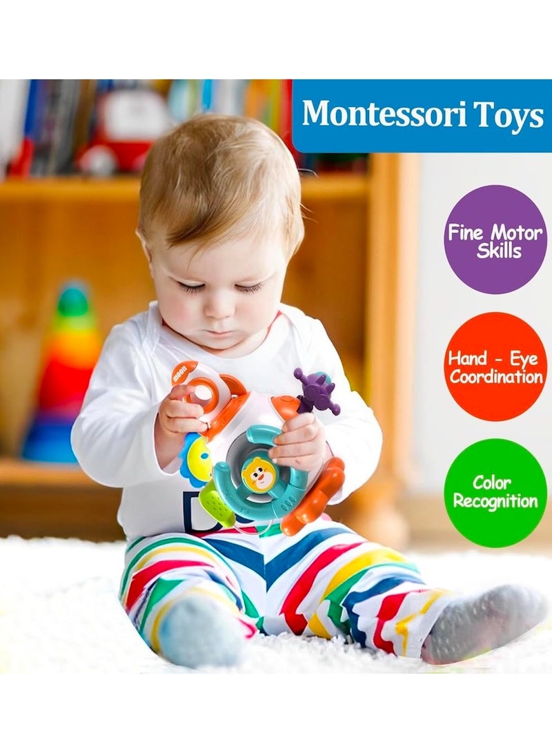 Montessori Sensory Toys for Toddlers 1-3 - Travel Activities Busy Board Cube - Baby Gifts for 6 9 12 18 Months 1 2 One Year Old Infant Boys Girls - Airplane Plane Car Travel Toys Educational Learning - Image 2