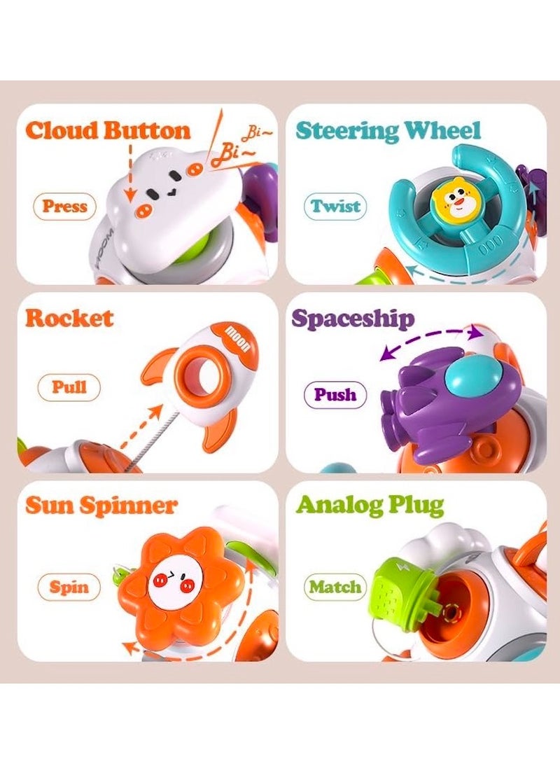 Montessori Sensory Toys for Toddlers 1-3 - Travel Activities Busy Board Cube - Baby Gifts for 6 9 12 18 Months 1 2 One Year Old Infant Boys Girls - Airplane Plane Car Travel Toys Educational Learning - Image 4