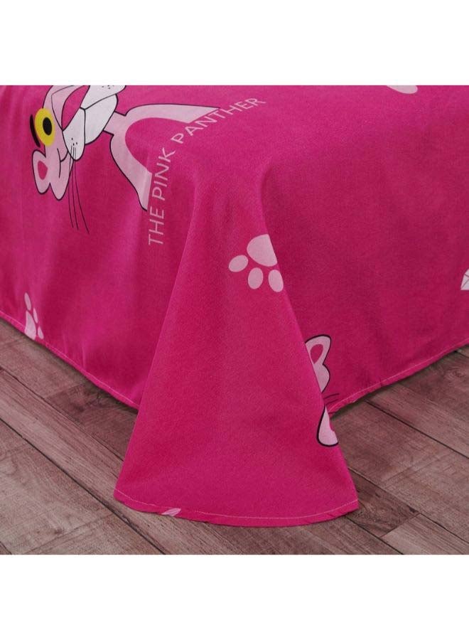 NIBEMINENT 4-Piece Luxury Jacquard Duvet Cover Set Polyester Pink/White - Image 3