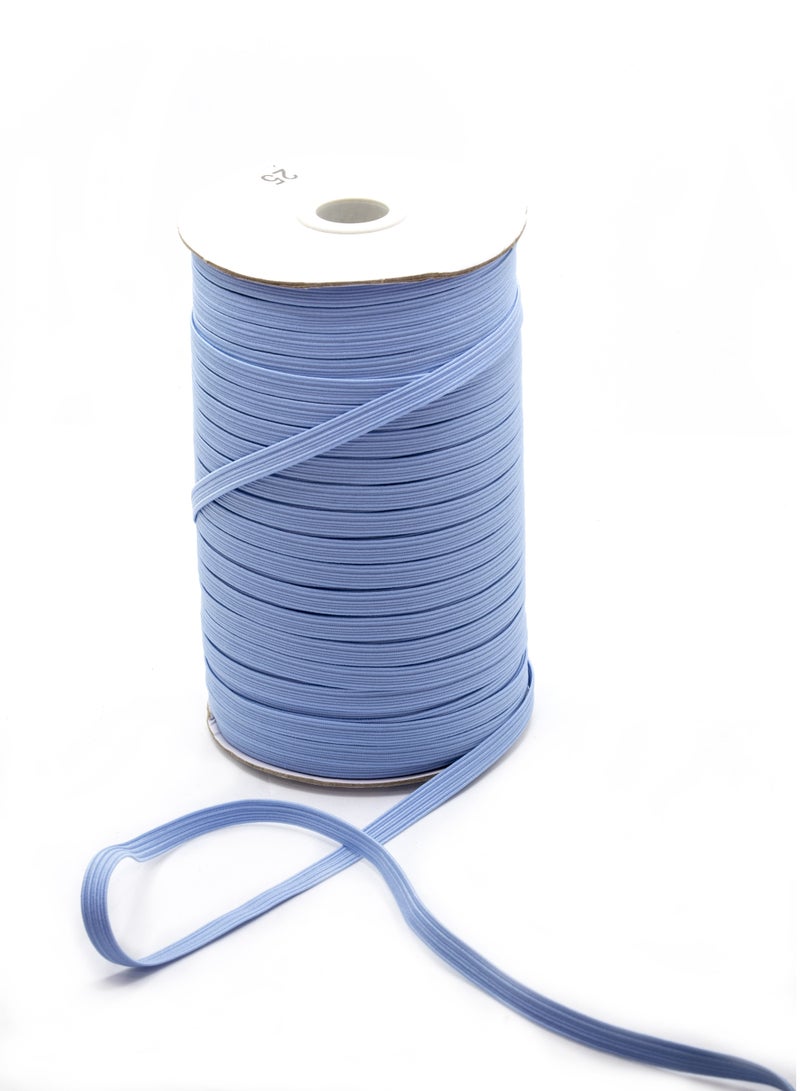 Premium Elastic Band - 6mm, 144 Yards Roll - Sky Blue - Ideal for Sewing and Crafting - Image 1