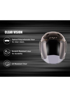 Vega Vega Lark Legend Black Silver Helmet-M  - Image 5