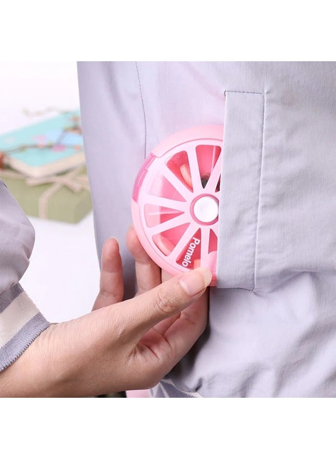 علبة حبوب دواء محمولة، أزرق - Image 3