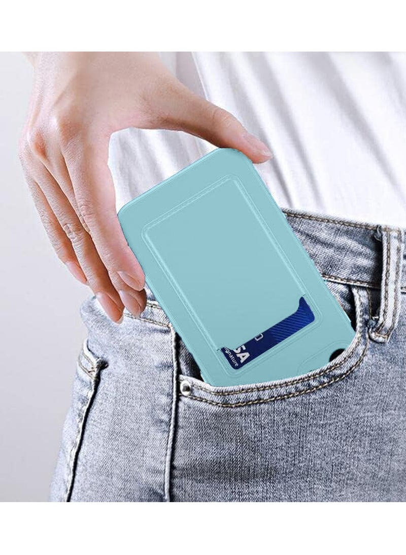 Wtech Silicone TPU With Card Holder Case Cover For Itel P55+ / P55 Plus 4G 2024 Sky Blue - Image 5