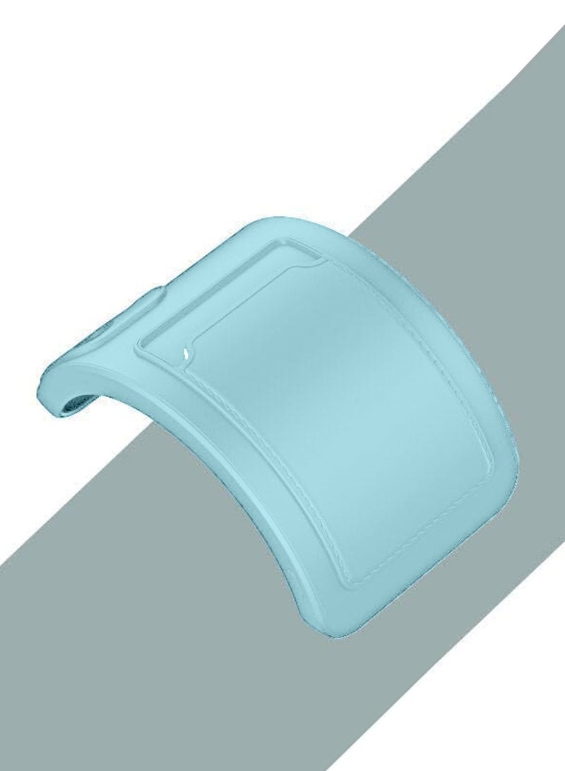 Wtech Silicone TPU With Card Holder Case Cover For Itel P55+ / P55 Plus 4G 2024 Sky Blue - Image 4