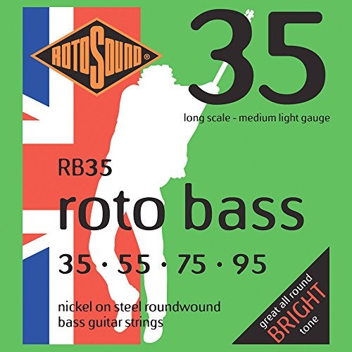 Rotosound RB35 Nickel (Unsilked) Bass Guitar Strings (35 55 75 95) - Image 5
