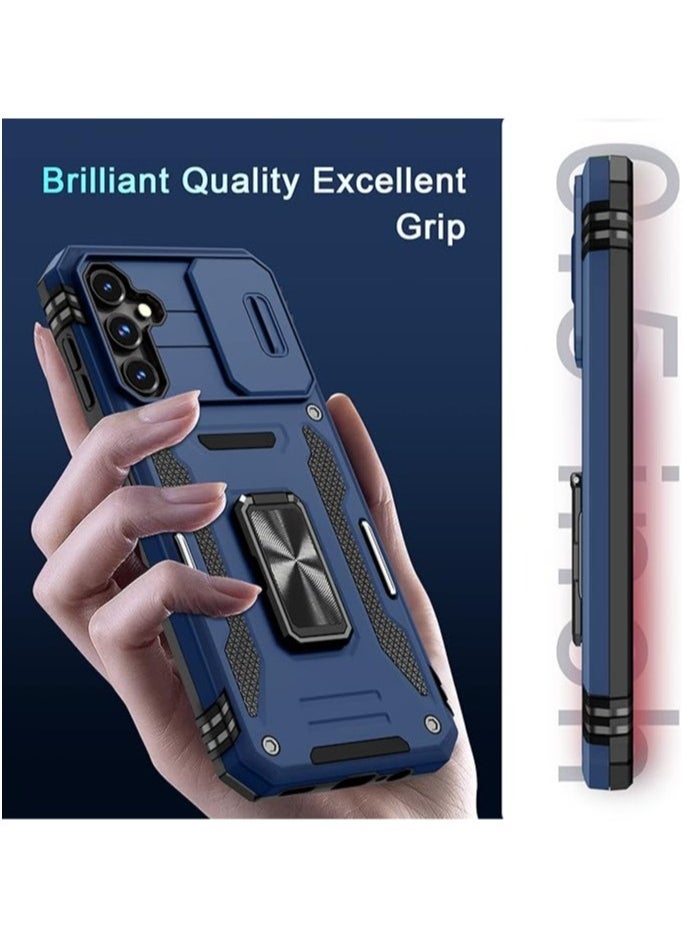 TEAM LUXURY - Samsung Galaxy S24Plus Case, Slide Camera Cover, Built in Rotate Ring Kickstand, Heavy Duty Shockproof Protective Case - Image 1