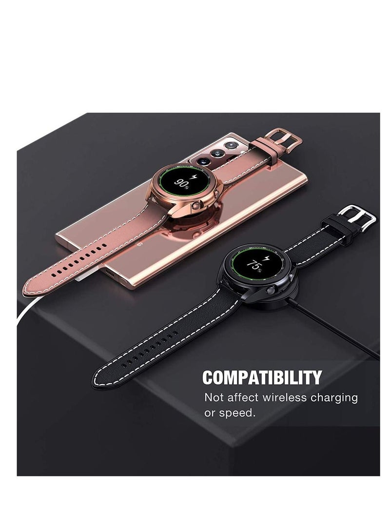 Screen Protector Compatible for Samsung Galaxy Watch 3 45mm Invisible Defender Tempered Protector and 2 Pack Tempered Glass Protective Film and 2 Pack TPU Watch Cover Accessories Set - Image 3