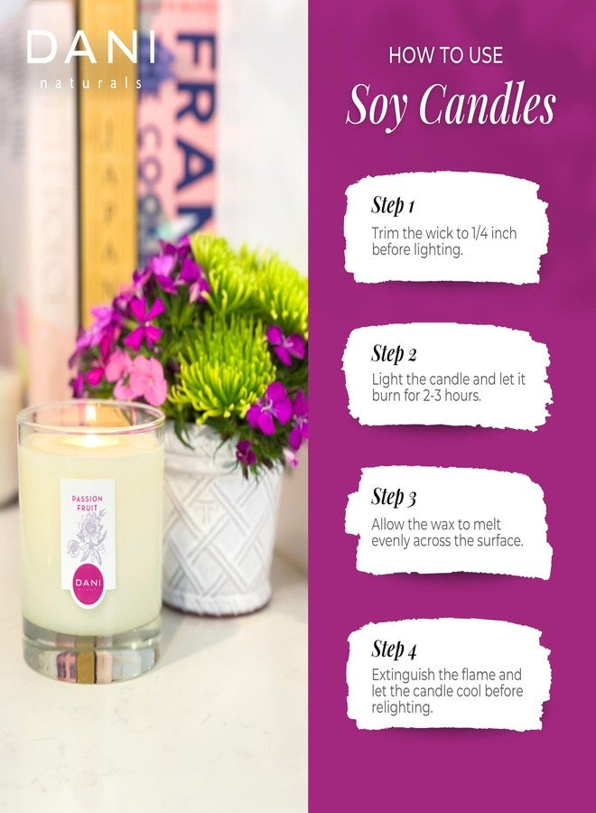 DANI 100% Soy Wax Candle, Passionfruit, 7.5 oz - Image 5
