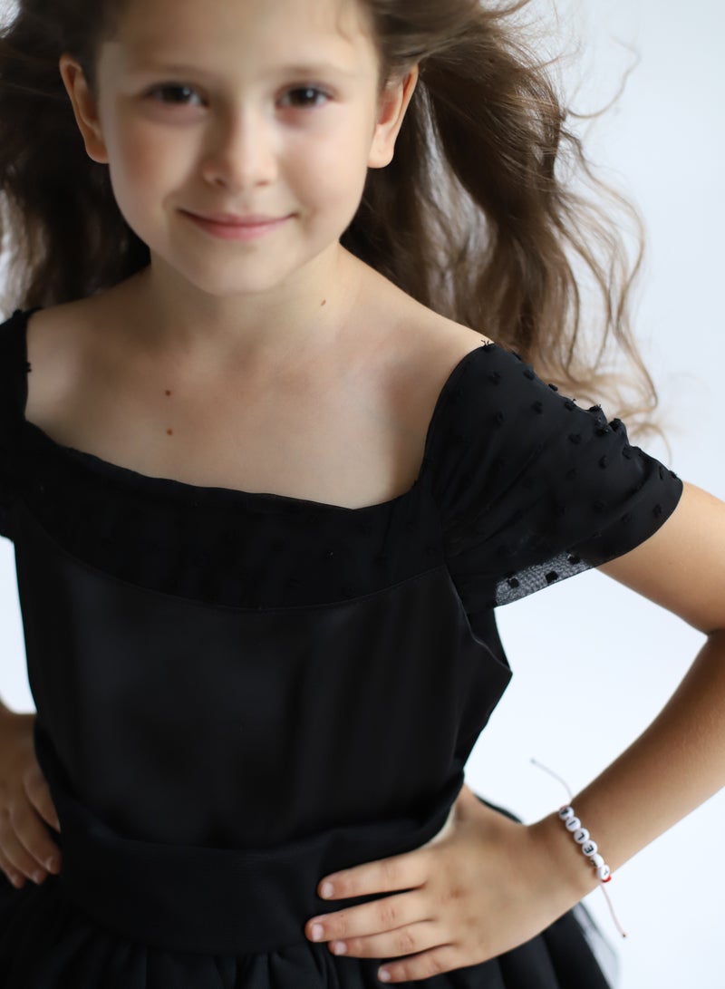 D'Daniela Black Fairy Knee Length Dress - Image 3