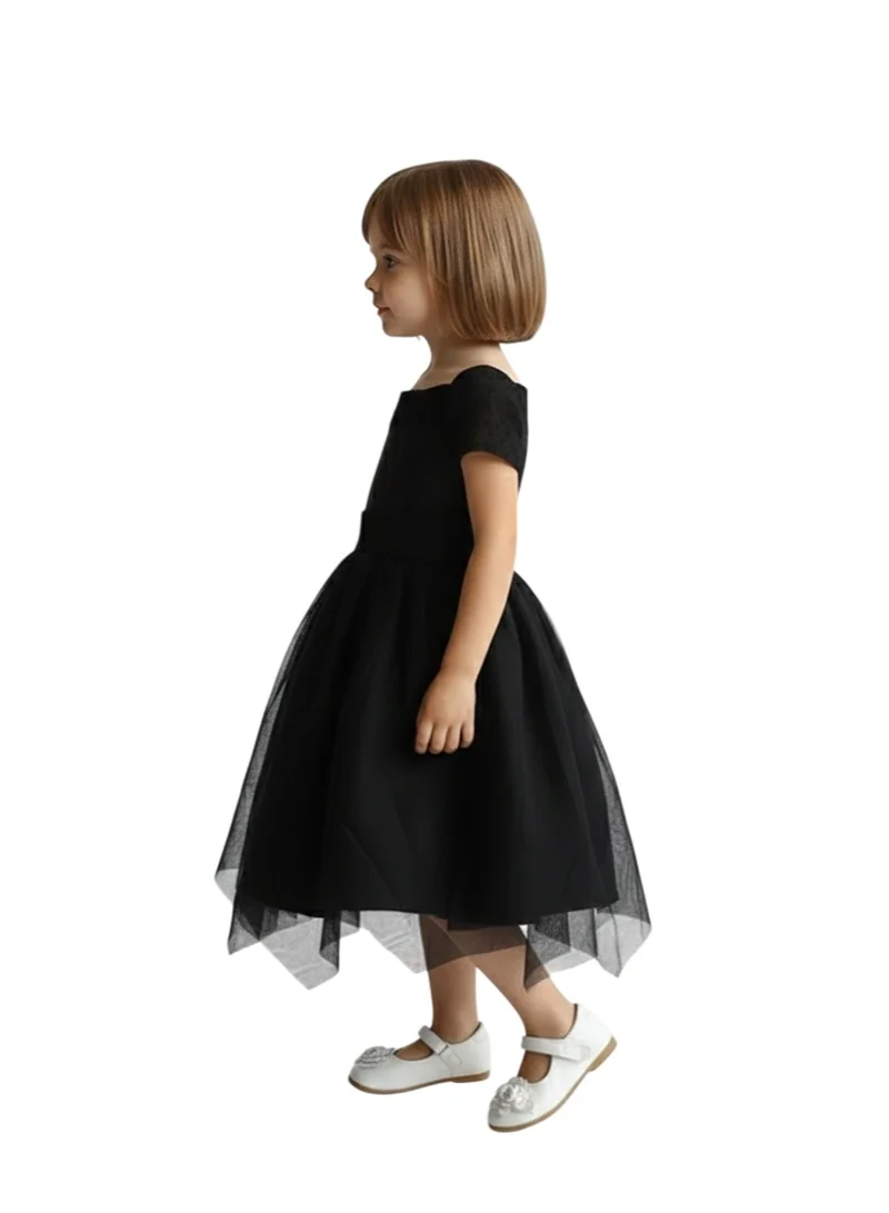 D'Daniela Black Fairy Knee Length Dress