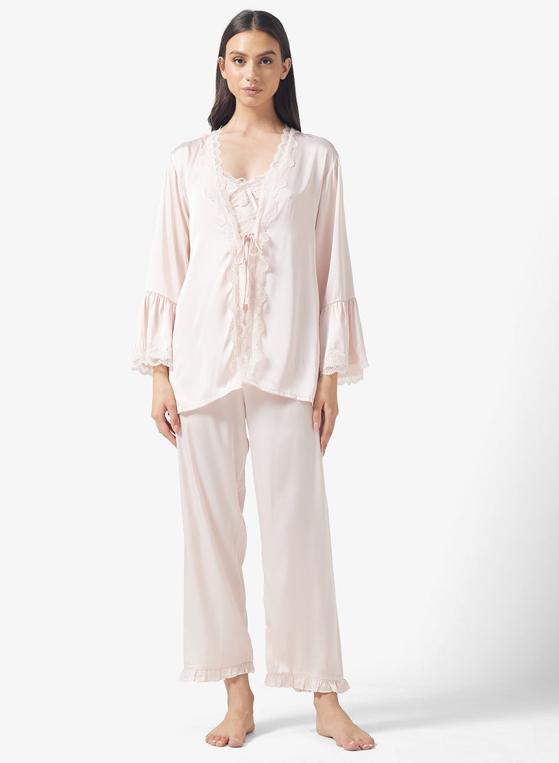 ELLA Cami Top With Robe & Pant Set - Image 1