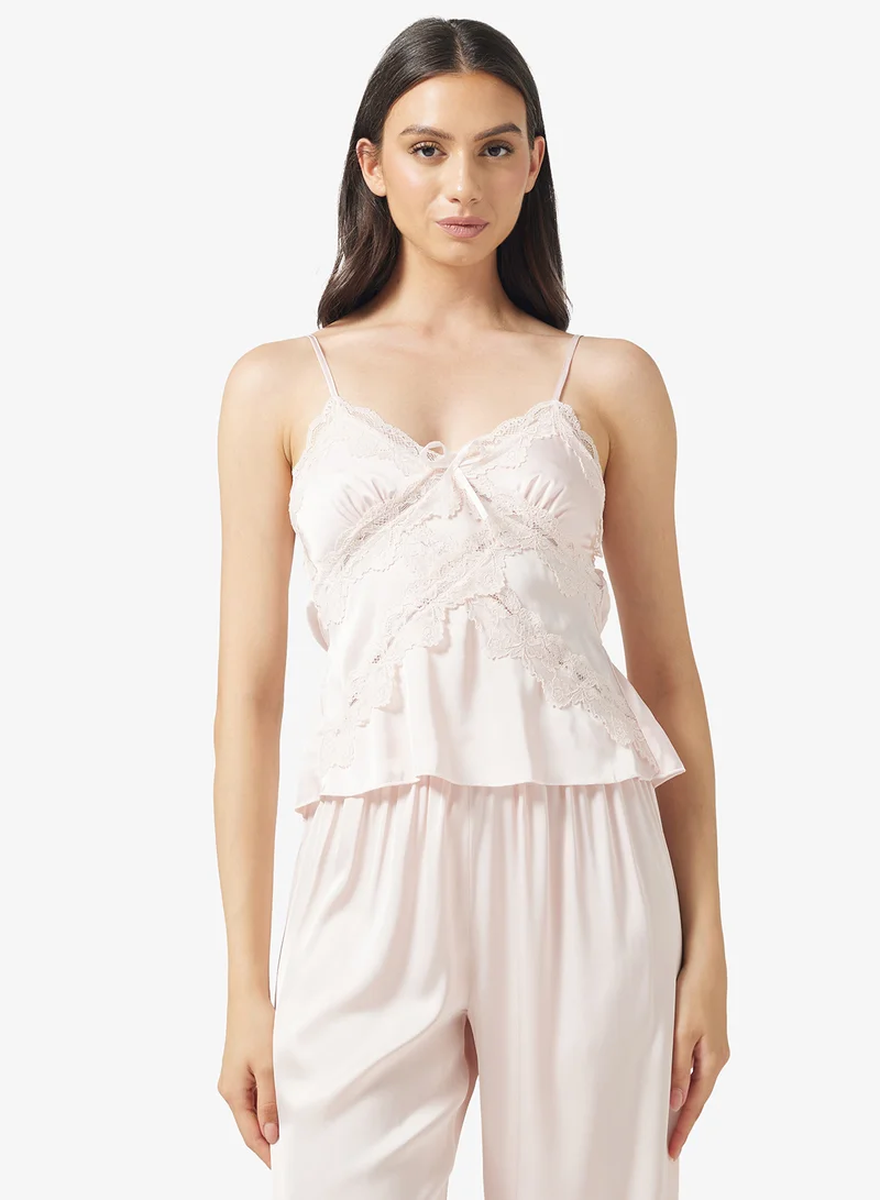 ELLA Cami Top With Robe & Pant Set