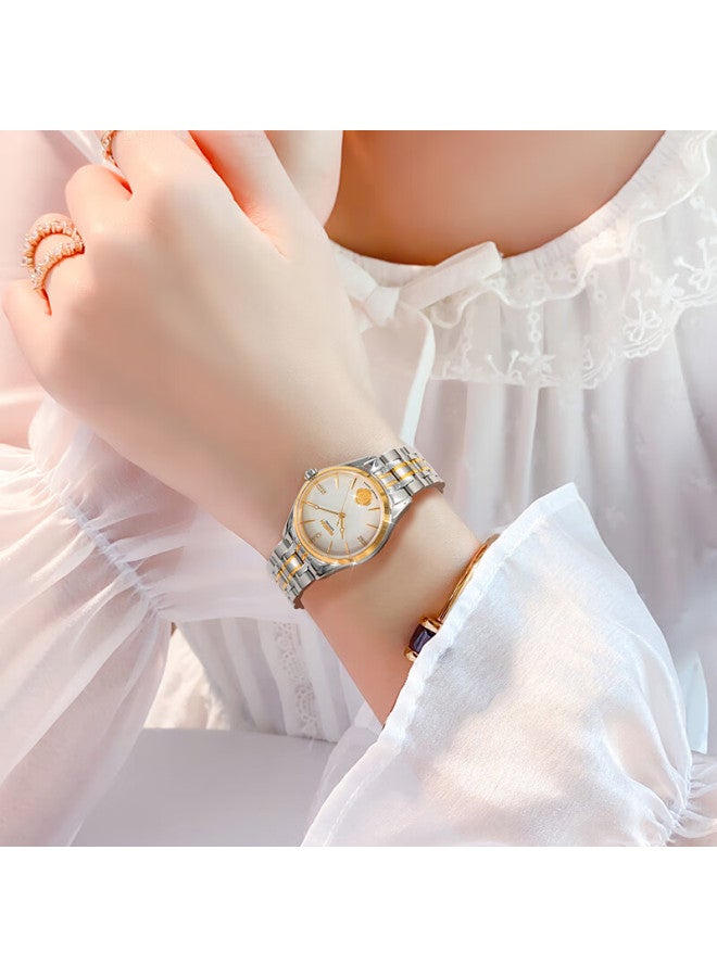 ROSDN Laostone Women's Pure 999 Gold Watch Birthday Valentine's Day Gift Luxury Swiss Brand Top 10 - Image 1