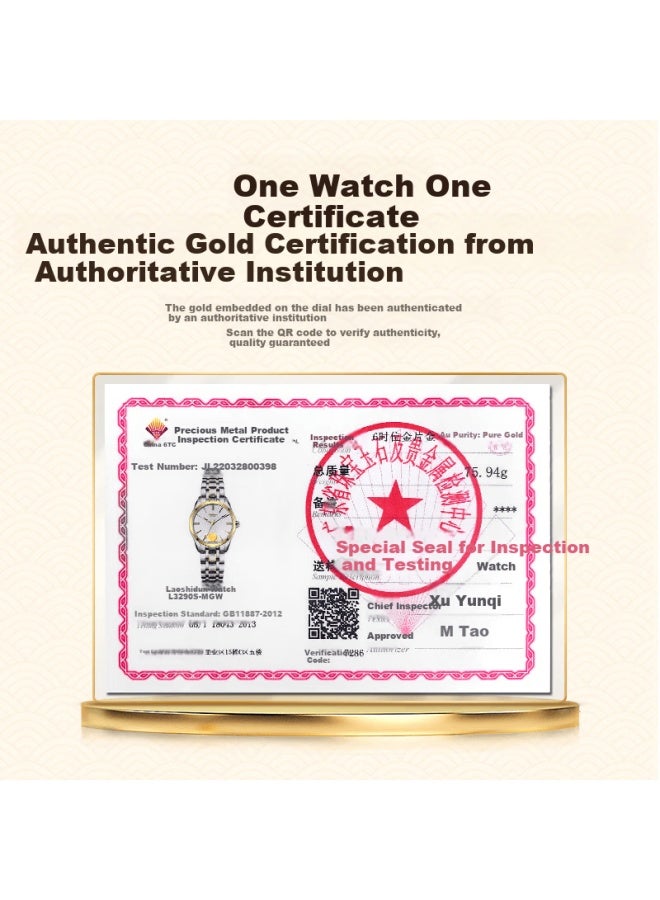 ROSDN Laostone Women's Pure 999 Gold Watch Birthday Valentine's Day Gift Luxury Swiss Brand Top 10 - Image 3