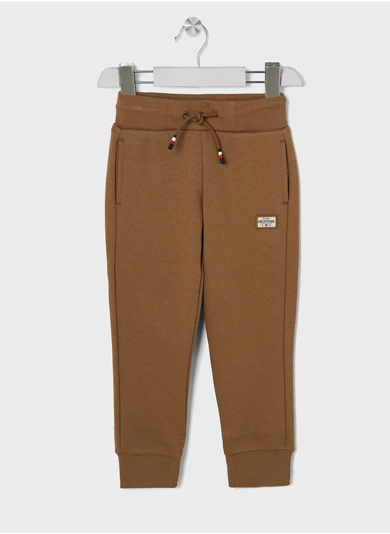 تومي هيلفيغر Kids Monotype 1985 Label Logo Sweatpants