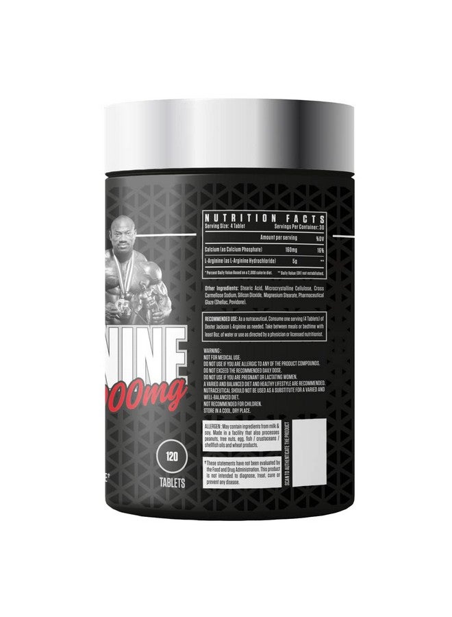 Dexter Jackson Signature Series Black Series L-Arginine - 5000Mg | Health Supplement | 30 Servings, 120 Tablets - Image 3
