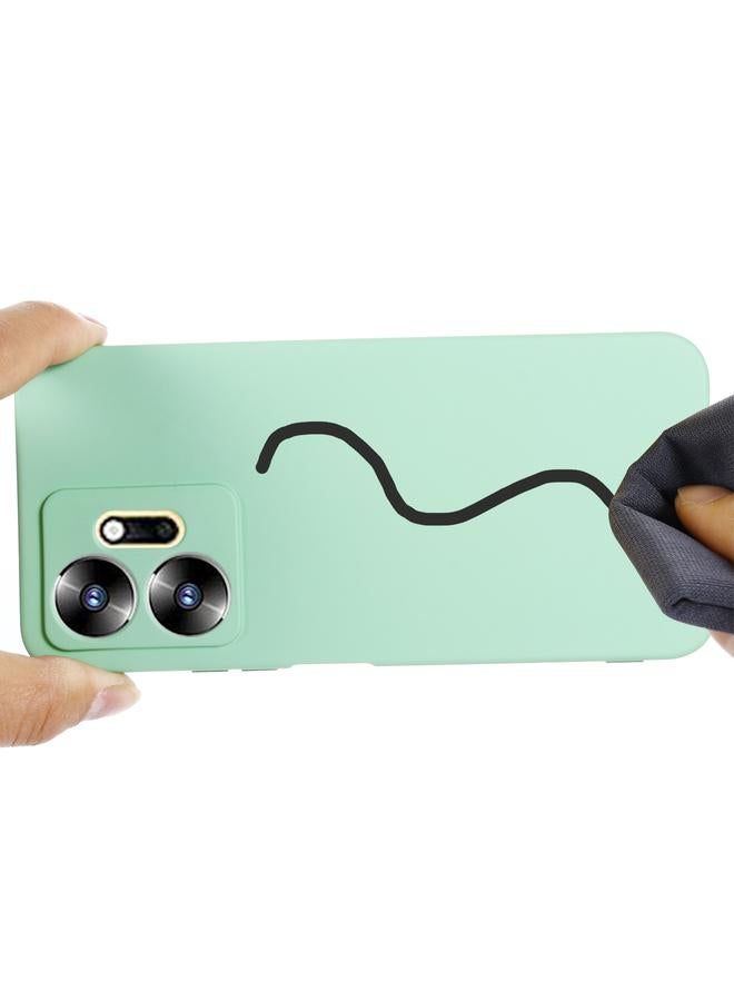 زبون جراب لهاتف Infinix Zero 20 X6821 مصنوع من السيليكون السائل المقاوم للصدمات بلون نقي - Image 4