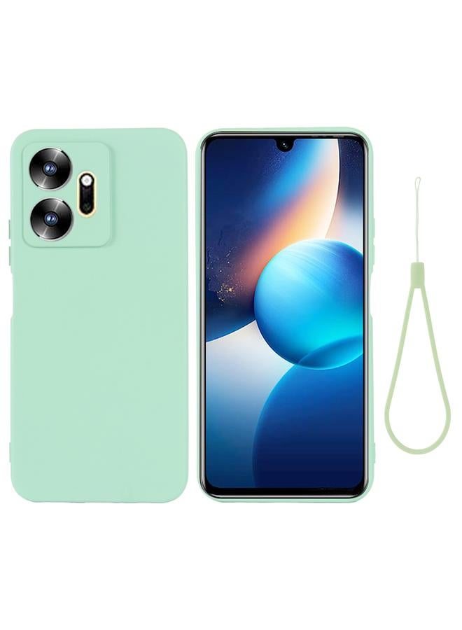 زبون جراب لهاتف Infinix Zero 20 X6821 مصنوع من السيليكون السائل المقاوم للصدمات بلون نقي - Image 1