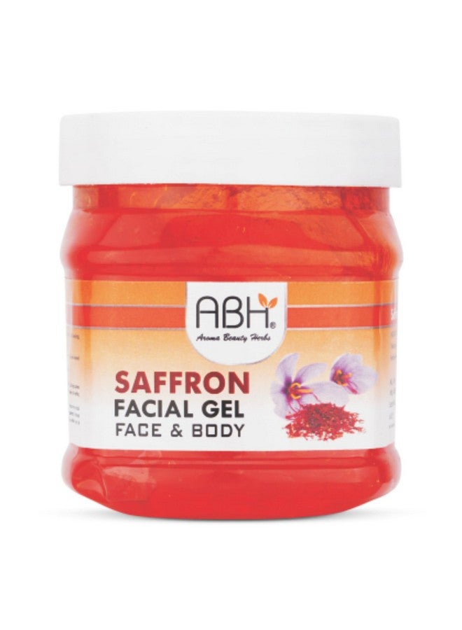 ABH Saffron Facial Gel for Face & Body - Brightening & Nourishing Gel with Pure Saffron Extracts - Enhances Skin Radiance & Glow - 500g