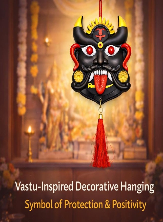 YTM Nazar Battu Evil Eye Wall Hanging for Home Entrance | Hand-Painted Hard Plastic Drishti Bommai | Decorative Nazar Suraksha Kavach for Door, Office, Shop & Bungalow Gate (Large, Multicolor) - Image 2