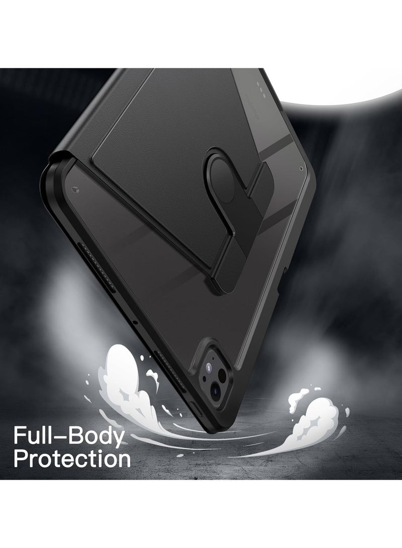 DUSALA Rotating Case for iPad Pro 13-Inch M4 (2024) with Pencil Holder,360 Degree Rotation Protective Stand Slim Cover Clear Back, Auto Wake/Sleep (iPad Pro 13) - Image 4