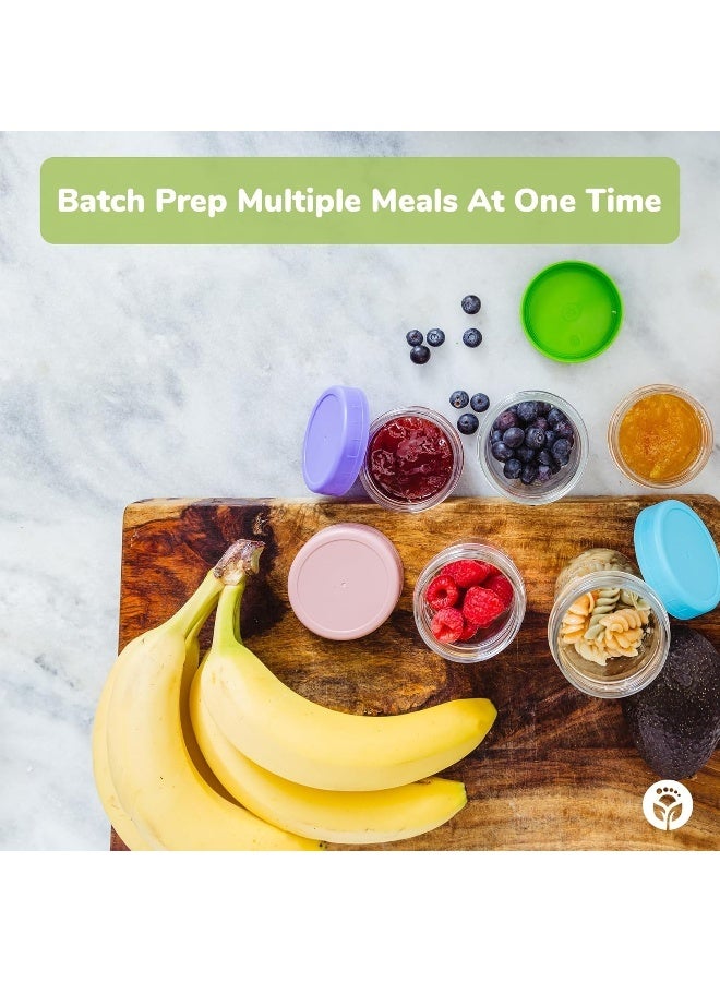 WeeSprout Glass Baby Food Storage Jars w/Lids (8 oz, 8 Pack Set) - Image 2