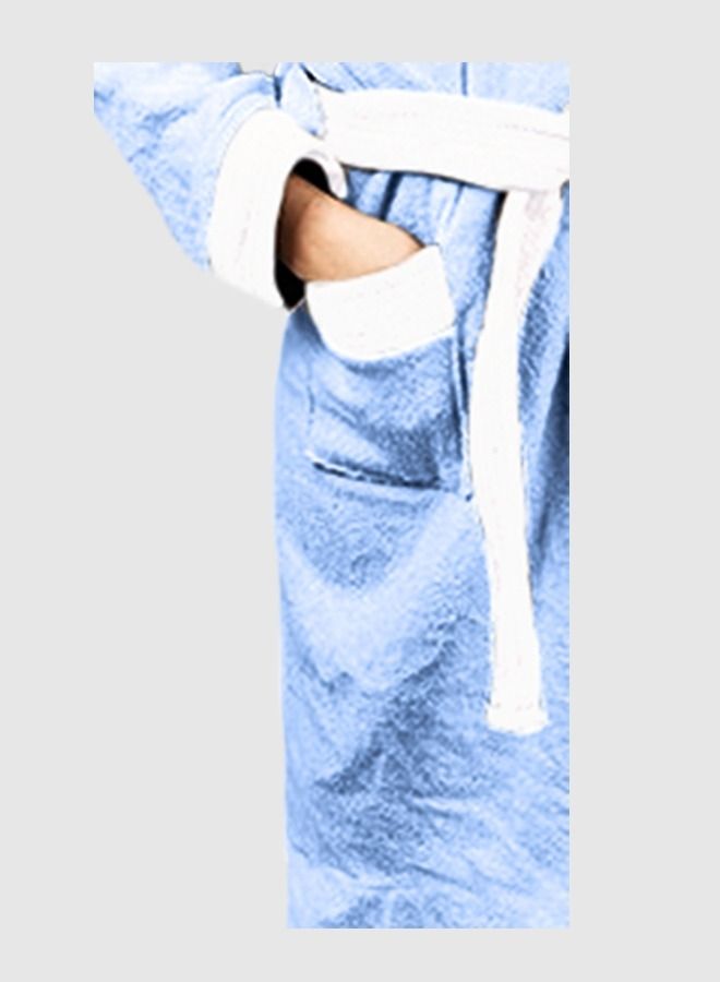 Banotex Kids Bath Robe Towel 100% Cotton Light Blue Color Kids Hooded Comfortable For Girls and Boys 1 Piece  - Image 3