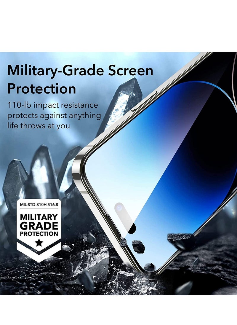 Raxoom iPhone 14 Pro Max Screen Protector, Ultra-Tough Tempered Glass for iPhone 14 Pro Max 6.7 inch, Easy Alignment Frame, 2 Pack - Image 3