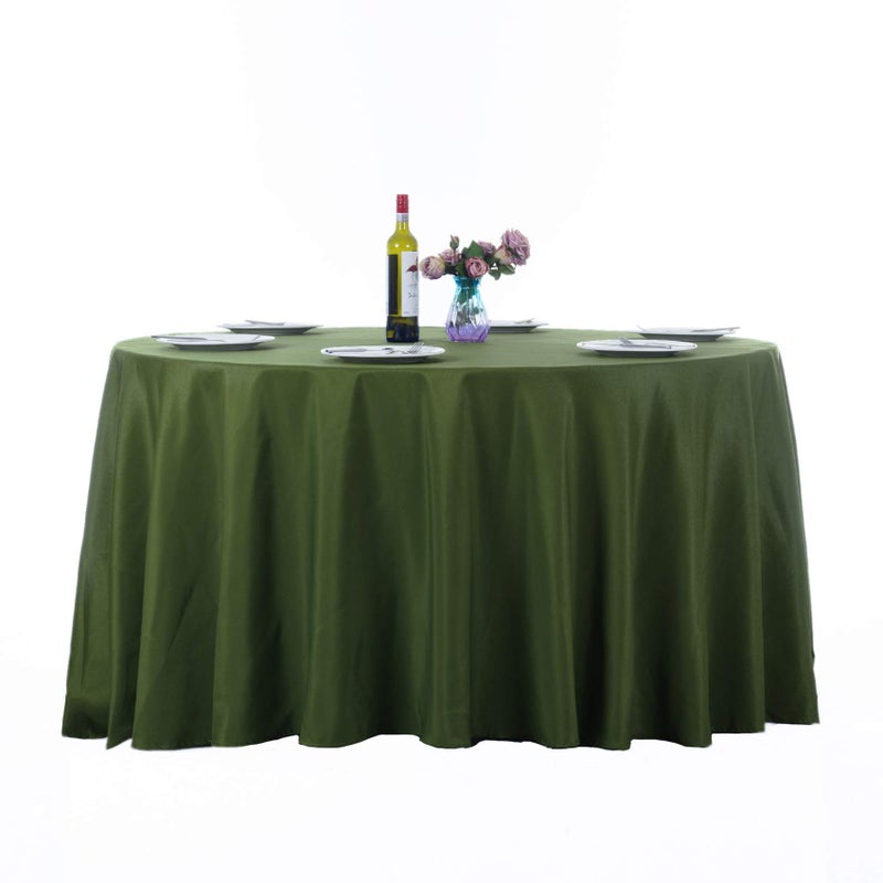 Ascoza 2pack 108 Inch Willow Round Tablecloth in Washable Polyester Fabric for WeddingBanquetRestaurantParties