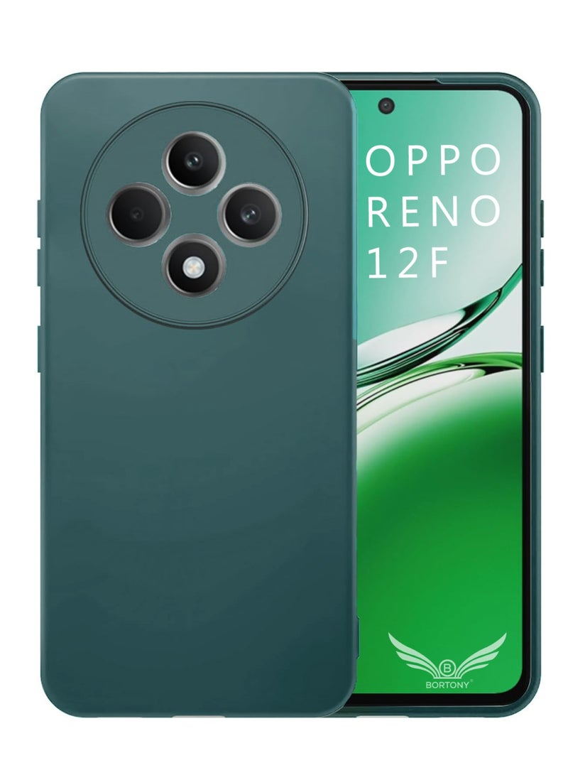 BORTONY OPPO Reno 12 F Case Cover Liquid Soft Silicone Case Shockproof Matte Finish Back Cover with Camera Protection Case for OPPO Reno 12 F - Image 1
