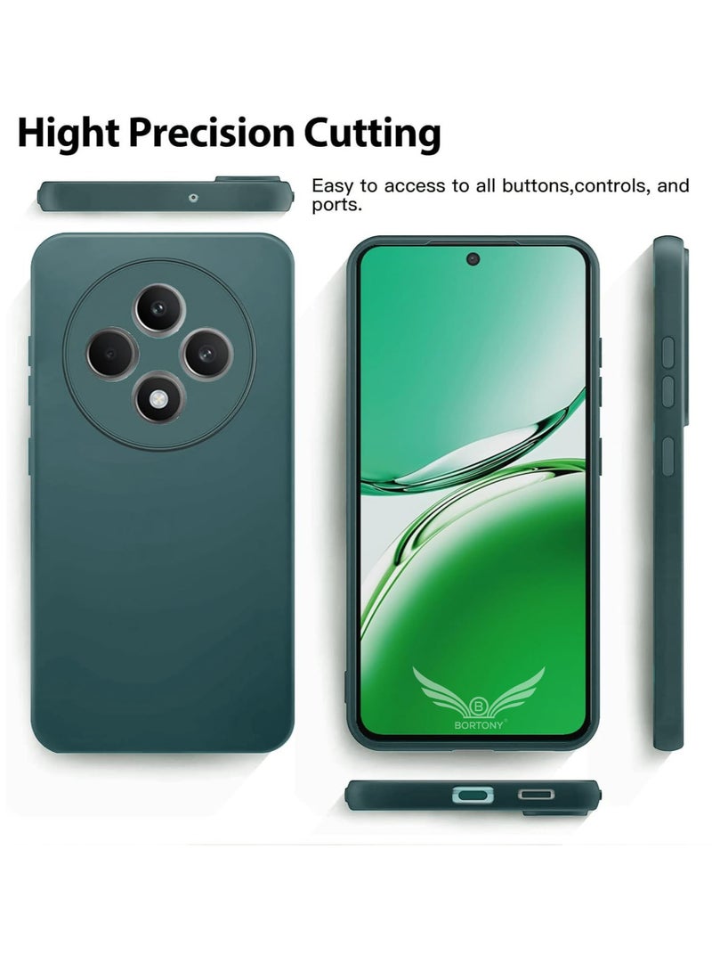 BORTONY OPPO Reno 12 F Case Cover Liquid Soft Silicone Case Shockproof Matte Finish Back Cover with Camera Protection Case for OPPO Reno 12 F - Image 4