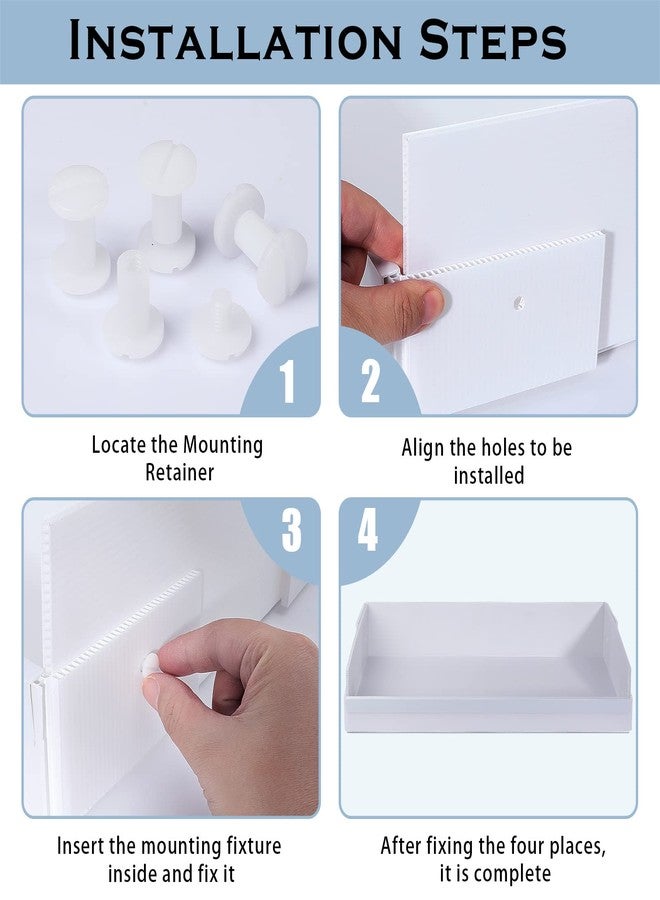 Geelin 2 Pack 26" x 13.5" Corrugated Plastic Cage Liners Base 1 x 2 Panel Size Guinea Pig Cage Liner for Guinea Pigs Hedgehogs Rabbits Applied with C&C Cages, White - Image 5