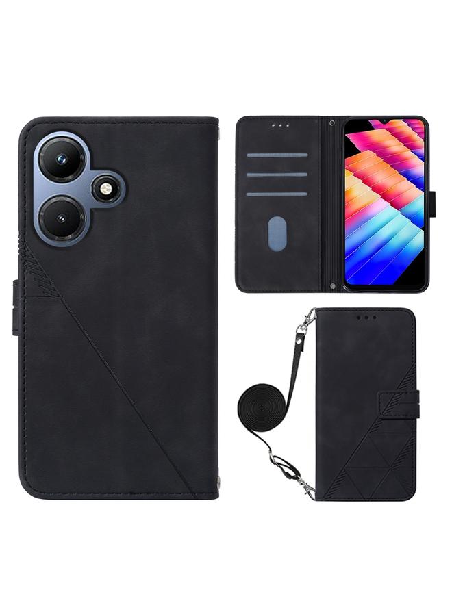 اس-توب جراب لهاتف Infinix Hot 30i / X669 Crossbody جراب جلدي قابل للطي منقوش ثلاثي الأبعاد - Image 1