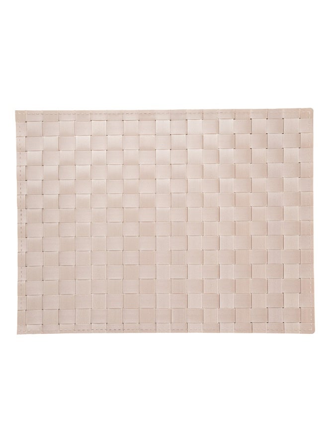 Restaurantware Macroweave 16 x 12 Inch Woven Placemats, Set Of 6 Rectangle Table Placemats - Durable, Easy To Clean, Sand Plastic Placemats For Dining Table, For Homes or Restaurants, - Image 1