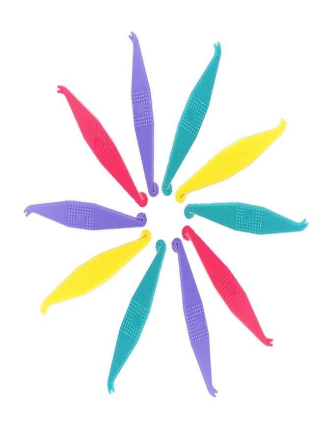 SNAWOP Dental Elastic Placers Orthodontic Braces Rubber Bands Plastic Hooks (Multi Color 10PCS) - Image 1