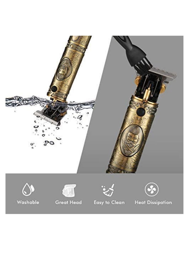 ELTRAZONE Upgraded Hair Trimmer Beard Clippers for Men Professional USB Electric Hair Clippers for Hair Cutting T Blade Gold Trimmers Pro Li Cordless Outliner Zero Gaped Rechargeable Retro Trimmer LED Display - Image 4