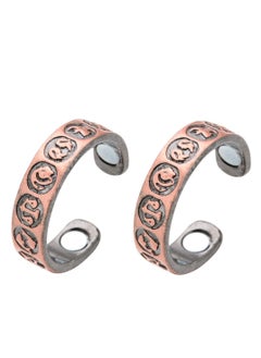 Generic 2 PCS Men Lymphatic Drainage Therapeutic Magnetic Ring, Magnetic Therapeutic Lymphcare Ring Blood Sugar Control Ring Blood Glucose Control Ring Elegant Copper Magnetic Ring Women Men Gifts (Rose Gold)  - Image 1