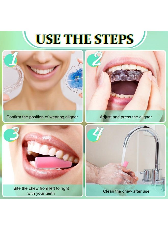 Konohan - 110 Pcs Aligner Chew Orthodontic Chew For Aligner Tray Seaters Silicone Chompers Teeth Dental Chew Invisible Accessories 11 Colors And Flavors - Image 1