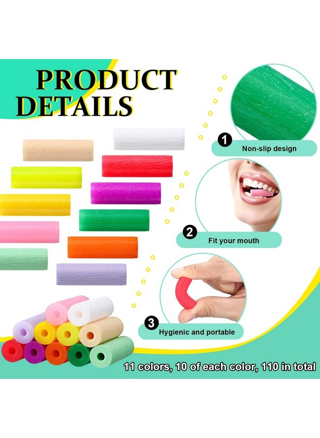 Konohan - 110 Pcs Aligner Chew Orthodontic Chew For Aligner Tray Seaters Silicone Chompers Teeth Dental Chew Invisible Accessories 11 Colors And Flavors - Image 1