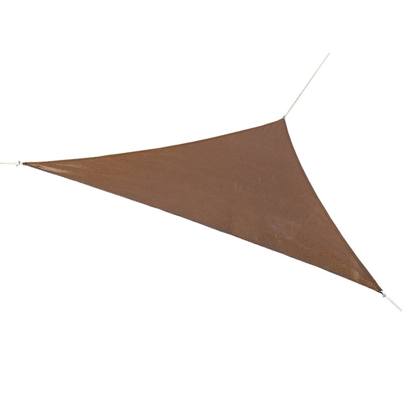 Coolaroo Coolaroo Ready-to-Hang Triangle Shade Sail Canopy, Mocha, 13 Feet  - Image 2