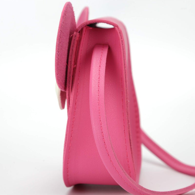 Ondeam Little Mouse Ear Bow Crossbody Purse,PU Shoulder Handbag for Kids Girls Toddlers(Rose Pink) - Image 3
