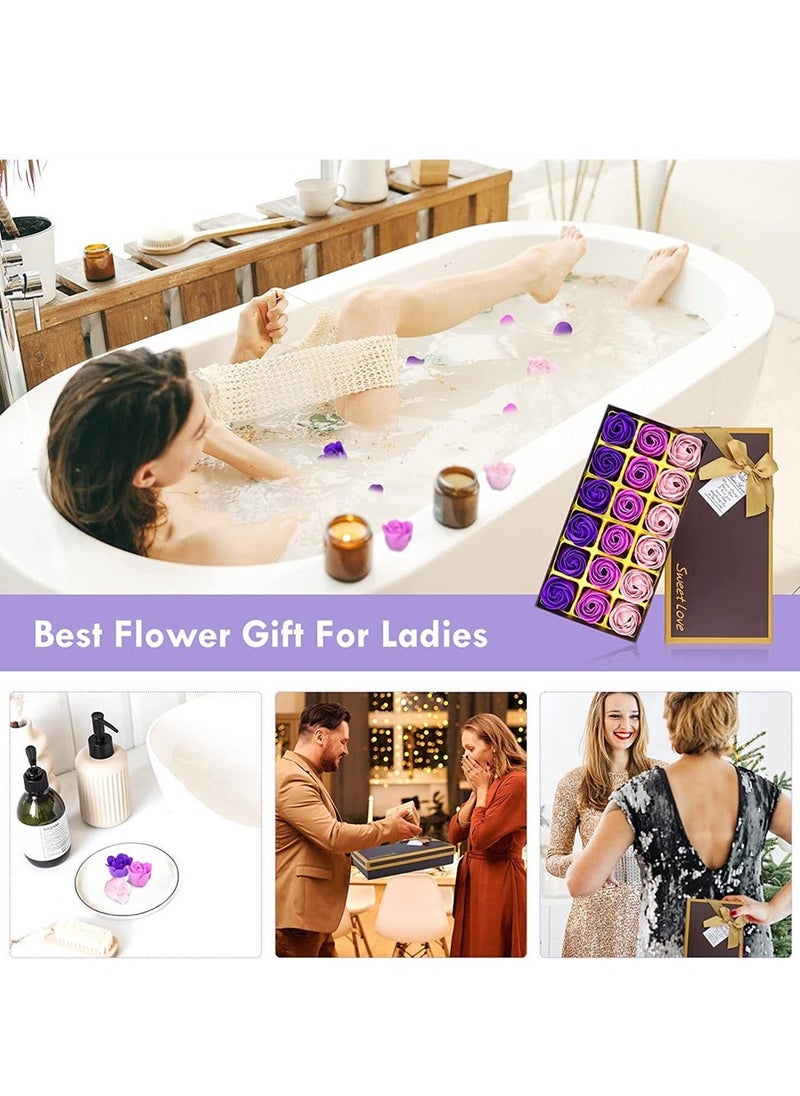 Generic - Floral Bath Soap Rose Petal Plant Essential Oil Rose Soap Set The Best Gift Idea For Women'S Teenage Girls' Mothers' Birthday With Soap-Shaped Petals - Image 1