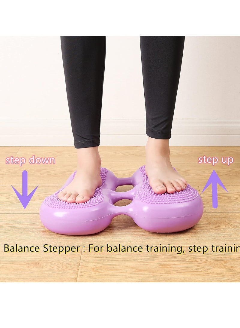ALCOACH Inflatable Massage Point Balance Cushion Indoor Use Home Weight Loss Balance Cushion Body Shaping Balance Cushion for Home Gym Yoga Practice Foot Pedal Exercise - Image 3