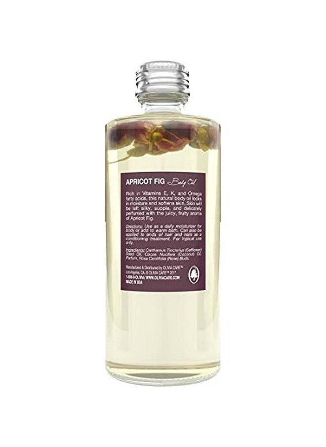 زيت الجسم نباتي وطبيعي؛ مرطب ومغذي مدعم بفيتامين E وK وأحماض أوميغا الدهنية، عطر منعش يقلل من جفاف البشرة وخصائص مضادة للشيخوخة (مشمش وتين)